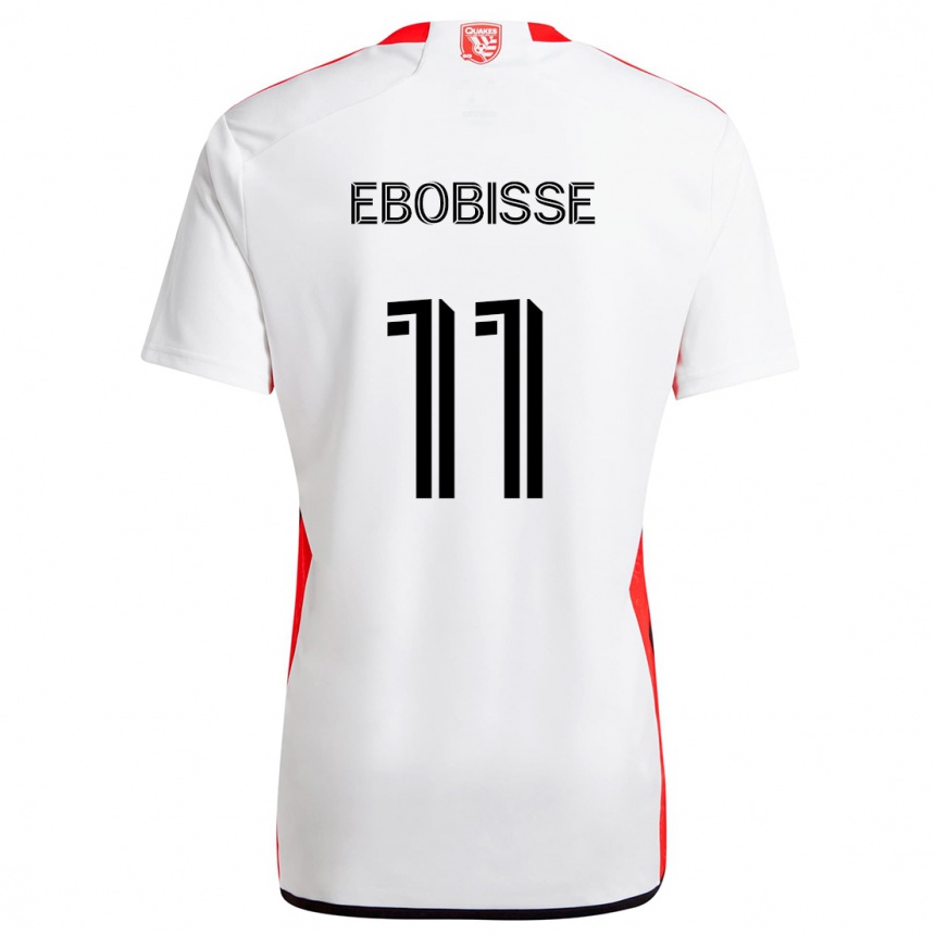 Kids Football Jeremy Ebobisse #11 White Red Away Jersey 2024/25 T-Shirt Canada