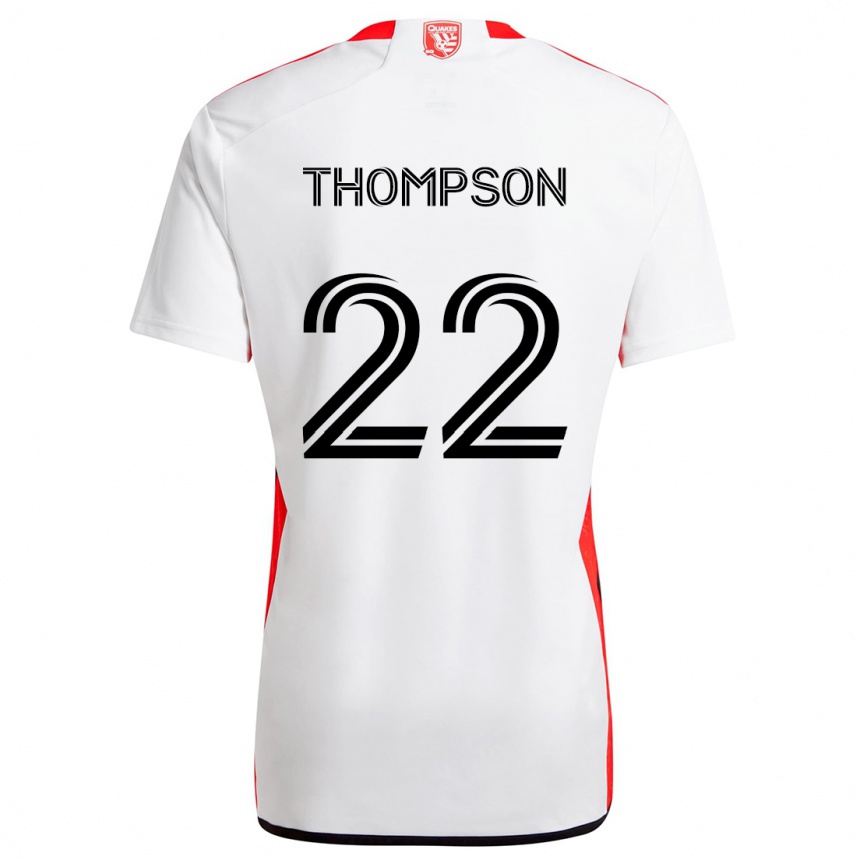 Enfant Football Maillot Tommy Thompson #22 Blanc Rouge Tenues Extérieur 2024/25 Canada