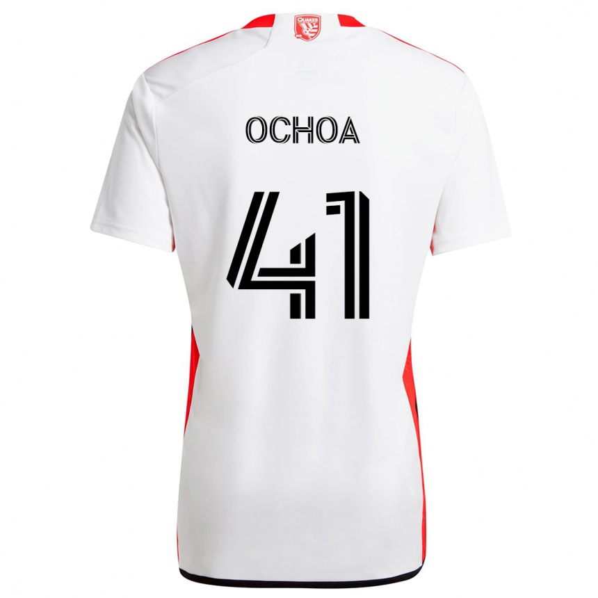 Kids Football Emmanuel Ochoa #41 White Red Away Jersey 2024/25 T-Shirt Canada