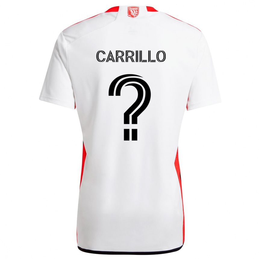 Kids Football Israel Carrillo #0 White Red Away Jersey 2024/25 T-Shirt Canada