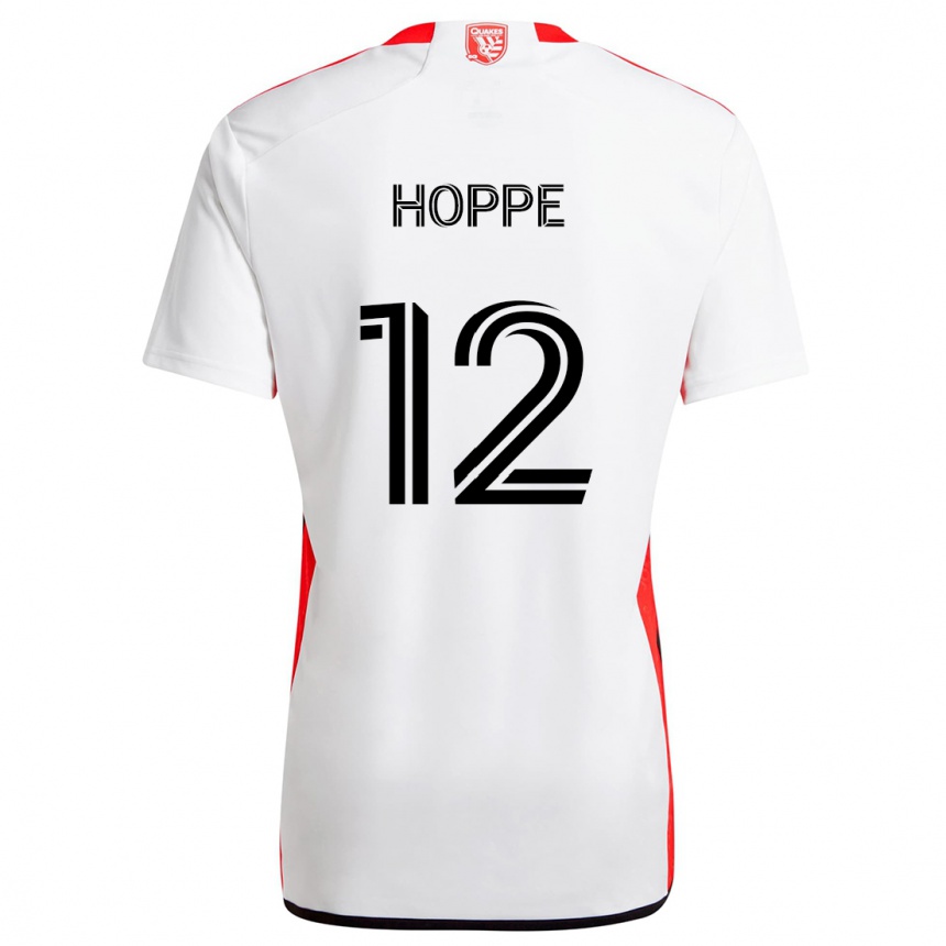 Kids Football Matthew Hoppe #12 White Red Away Jersey 2024/25 T-Shirt Canada