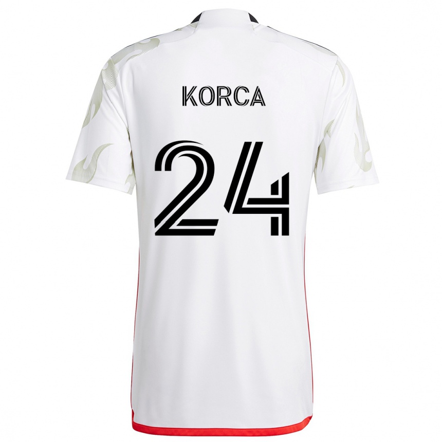 Kids Football Amet Korca #24 White Red Black Away Jersey 2024/25 T-Shirt Canada