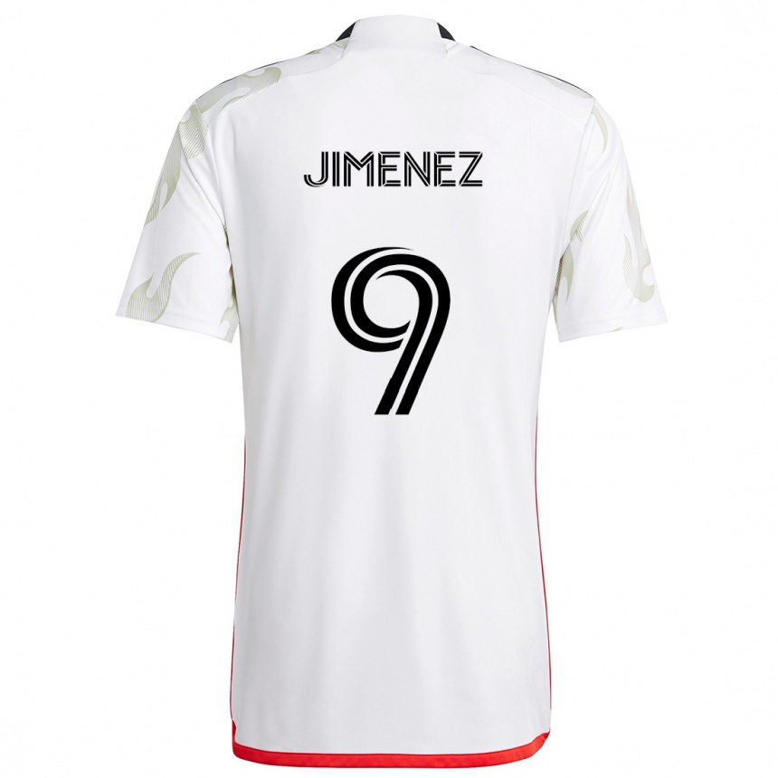 Enfant Football Maillot Jesús Jiménez #9 Blanc Rouge Noir Tenues Extérieur 2024/25 Canada