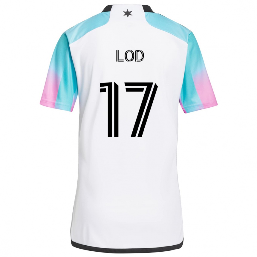 Enfant Football Maillot Robin Lod #17 Blanc Bleu Noir Tenues Extérieur 2024/25 Canada