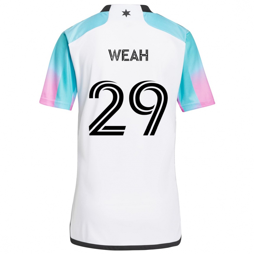 Kids Football Patrick Weah #29 White Blue Black Away Jersey 2024/25 T-Shirt Canada