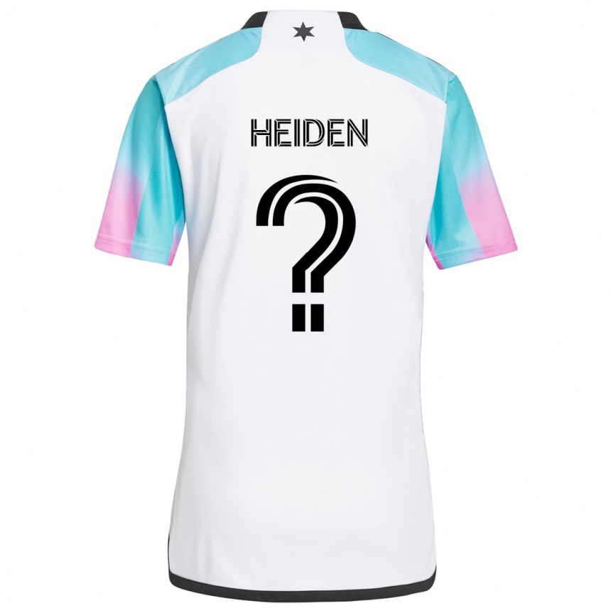 Enfant Football Maillot Adam Heiden #0 Blanc Bleu Noir Tenues Extérieur 2024/25 Canada