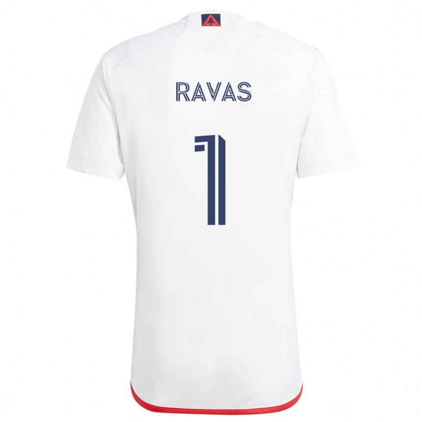 Kids Football Henrich Ravas #1 White Red Away Jersey 2024/25 T-Shirt Canada