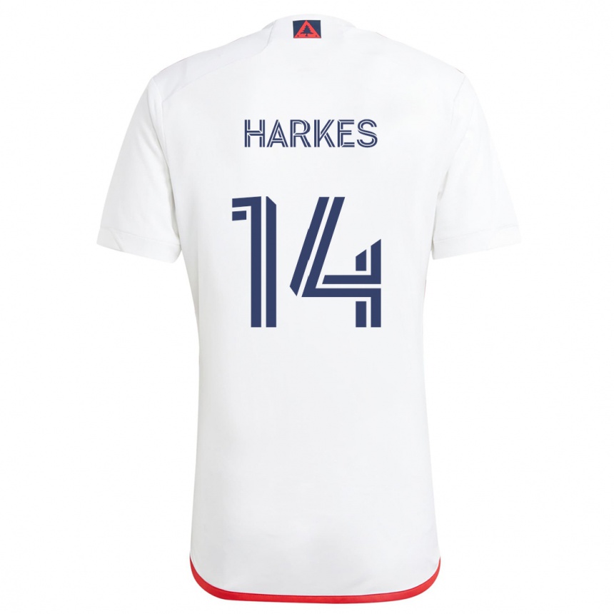 Kids Football Ian Harkes #14 White Red Away Jersey 2024/25 T-Shirt Canada