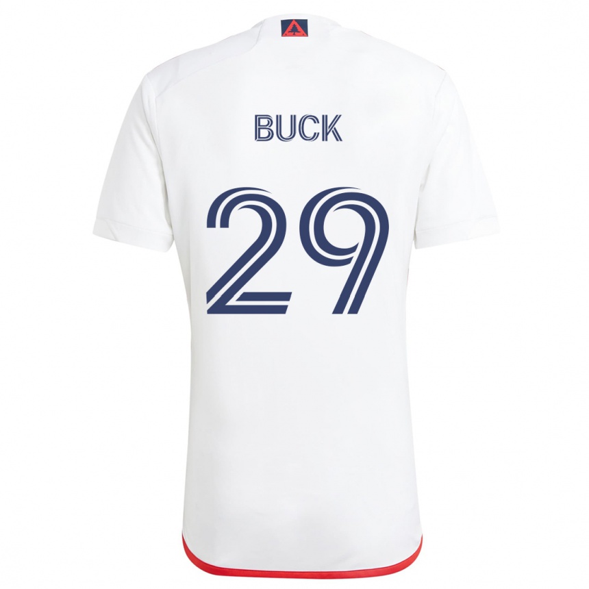 Enfant Football Maillot Noel Buck #29 Blanc Rouge Tenues Extérieur 2024/25 Canada