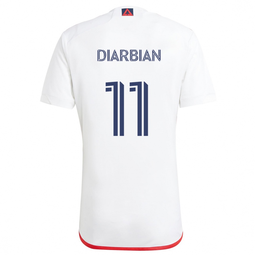 Enfant Football Maillot Gevork Diarbian #11 Blanc Rouge Tenues Extérieur 2024/25 Canada