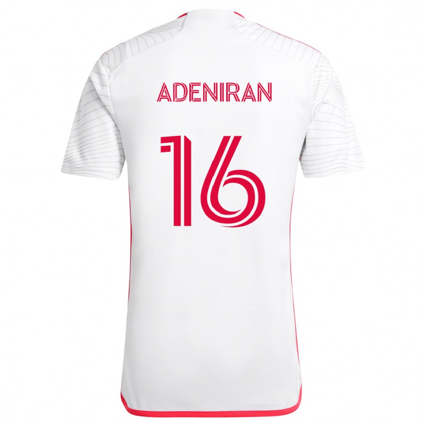 Enfant Football Maillot Samuel Adeniran #16 Blanc Rouge Tenues Extérieur 2024/25 Canada