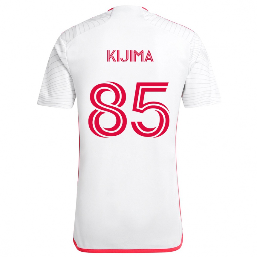 Enfant Football Maillot Hosei Kijima #85 Blanc Rouge Tenues Extérieur 2024/25 Canada