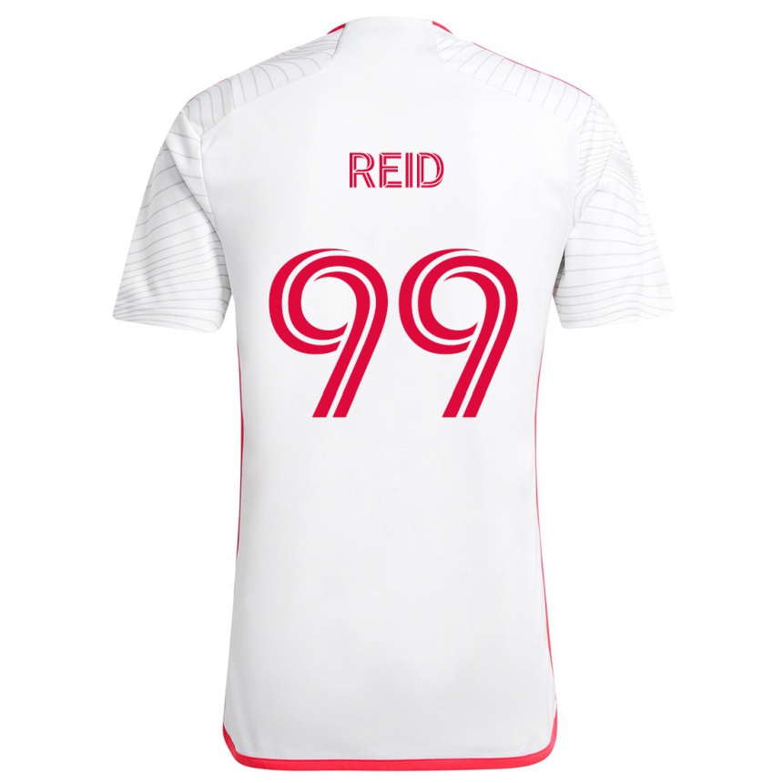 Kids Football Jayden Reid #99 White Red Away Jersey 2024/25 T-Shirt Canada