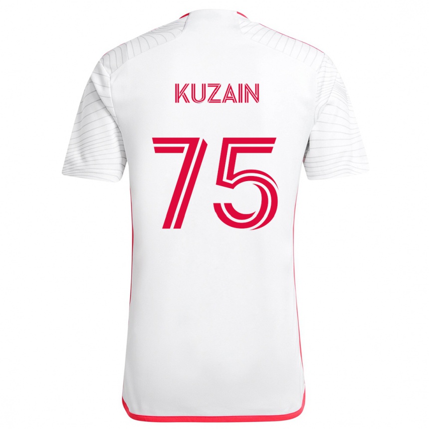 Kids Football Wan Kuzain #75 White Red Away Jersey 2024/25 T-Shirt Canada