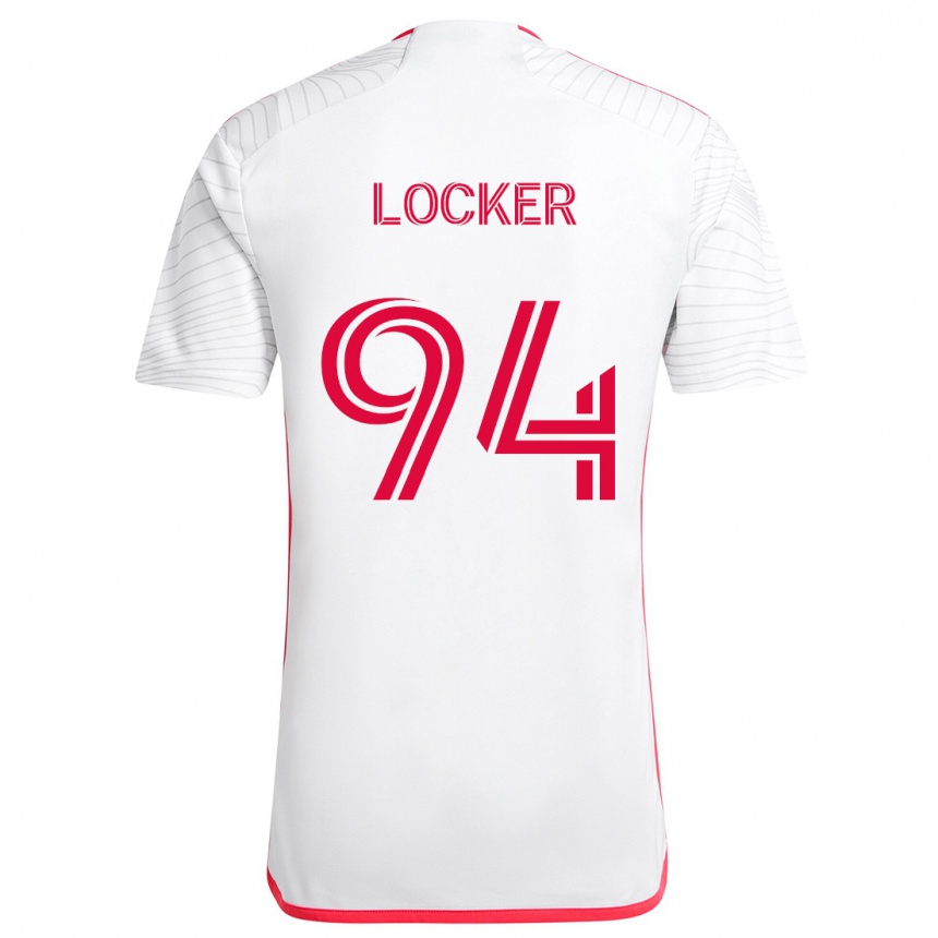 Kids Football Carson Locker #94 White Red Away Jersey 2024/25 T-Shirt Canada