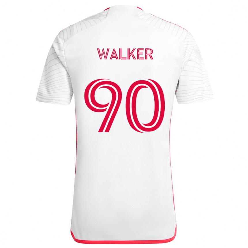 Kids Football Eric Walker #90 White Red Away Jersey 2024/25 T-Shirt Canada