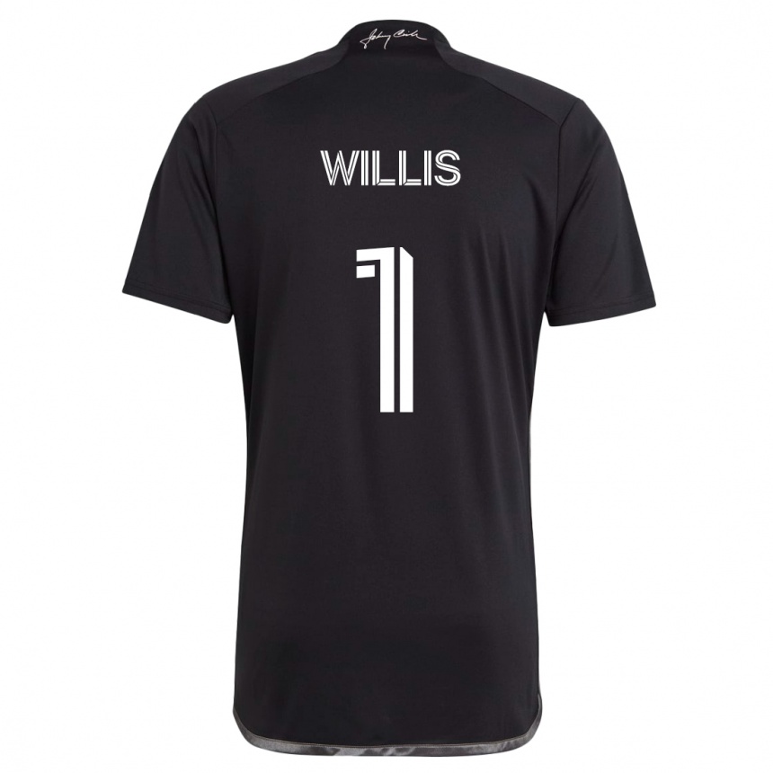 Kids Football Joe Willis #1 Black Away Jersey 2024/25 T-Shirt Canada