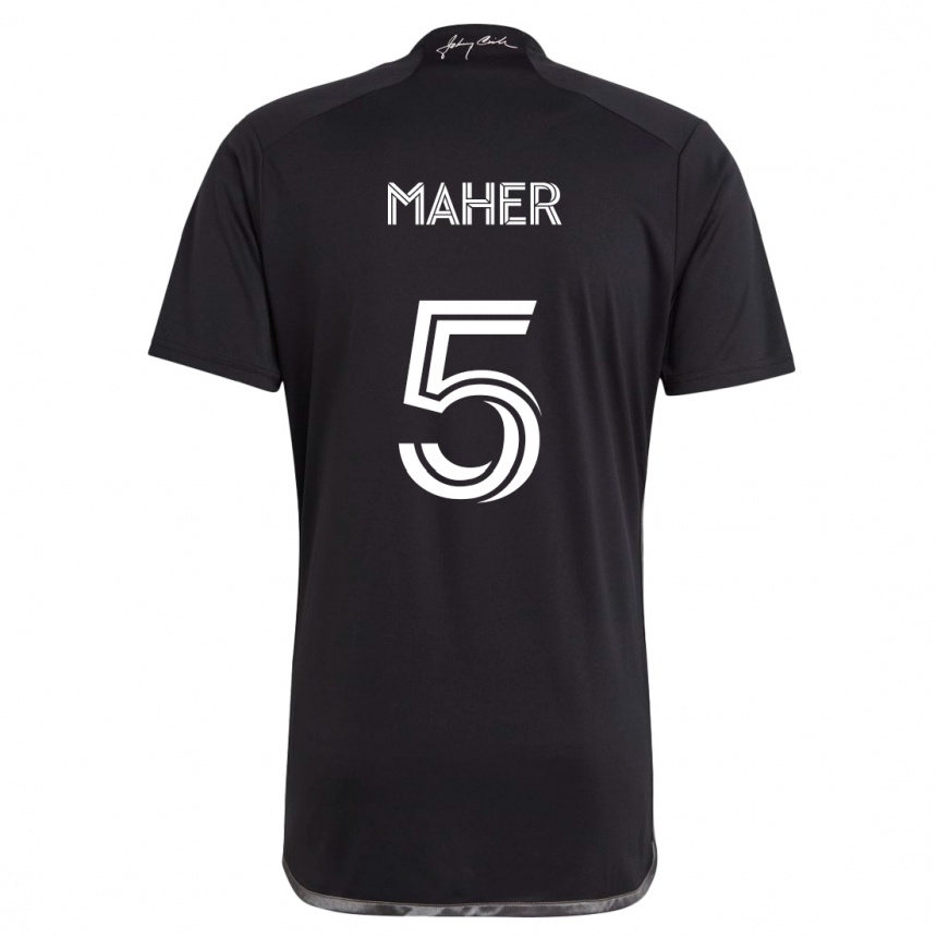 Enfant Football Maillot Jack Maher #5 Noir Tenues Extérieur 2024/25 Canada