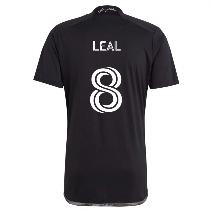 Kids Football Randall Leal #8 Black Away Jersey 2024/25 T-Shirt Canada