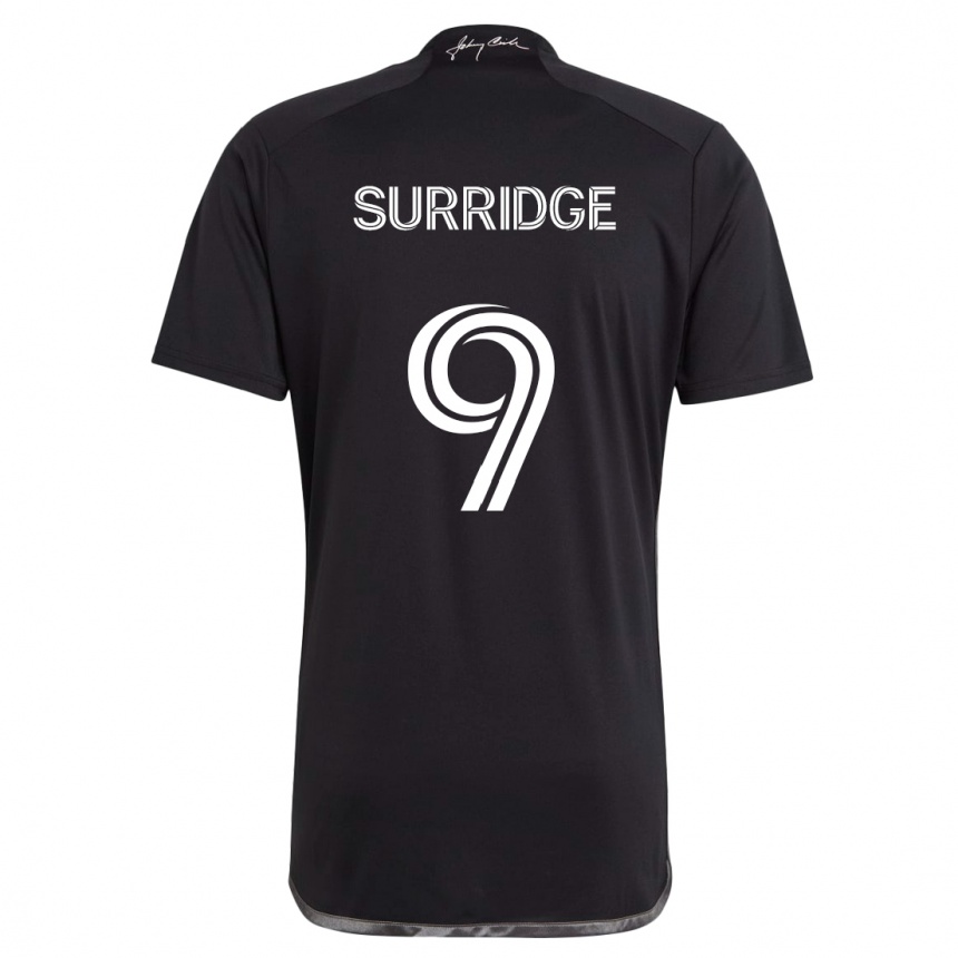 Enfant Football Maillot Sam Surridge #9 Noir Tenues Extérieur 2024/25 Canada