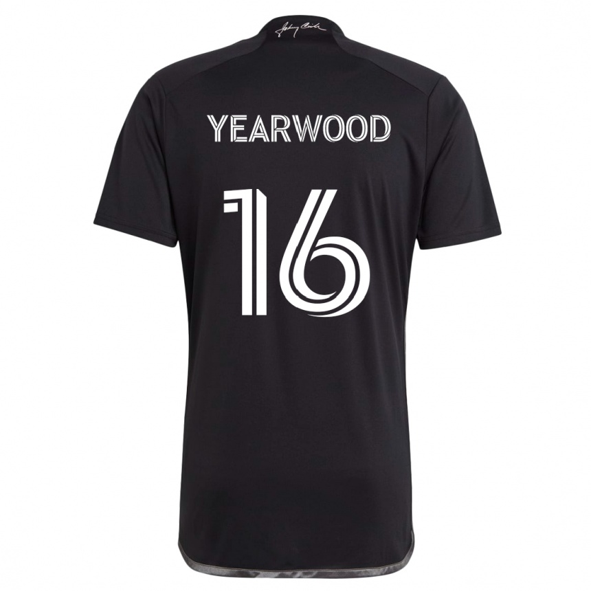 Enfant Football Maillot Dru Yearwood #16 Noir Tenues Extérieur 2024/25 Canada