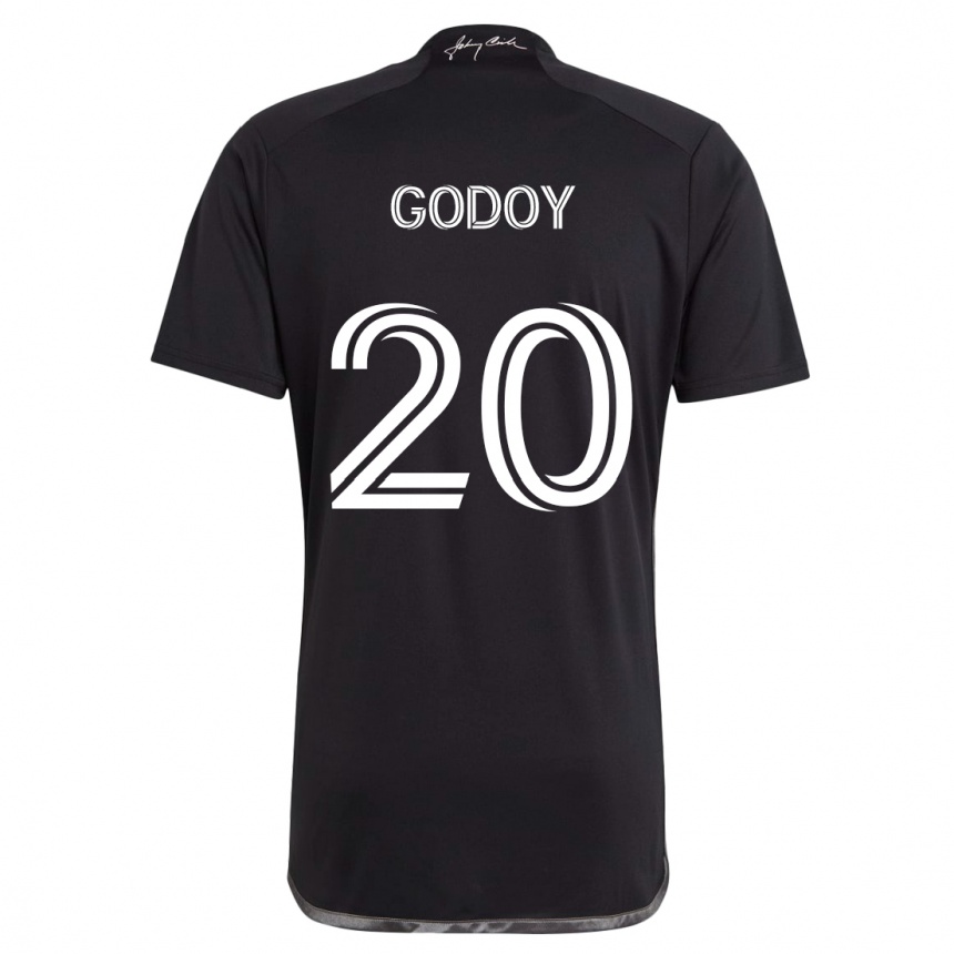 Kids Football Aníbal Godoy #20 Black Away Jersey 2024/25 T-Shirt Canada