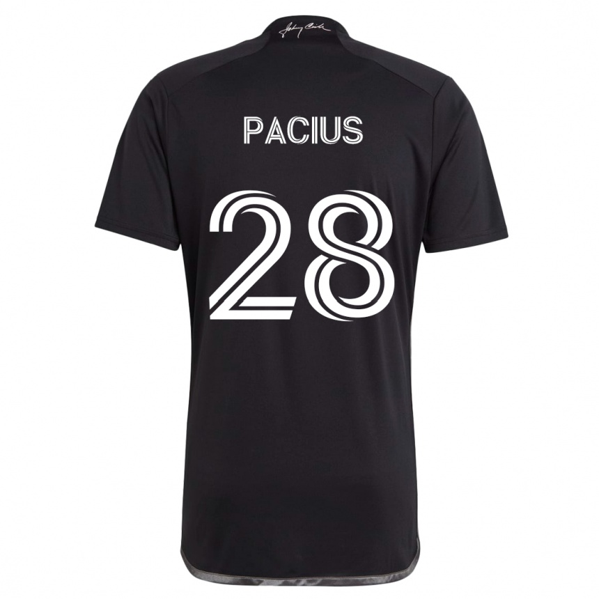 Kids Football Woobens Pacius #28 Black Away Jersey 2024/25 T-Shirt Canada