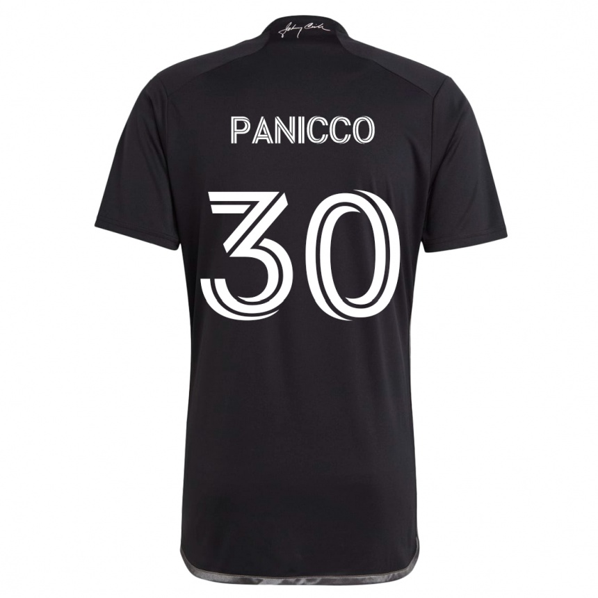 Kids Football Elliot Panicco #30 Black Away Jersey 2024/25 T-Shirt Canada