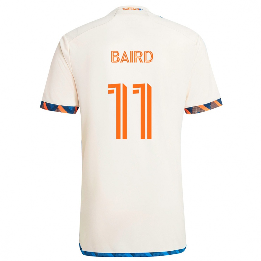 Enfant Football Maillot Corey Baird #11 Blanc Orange Tenues Extérieur 2024/25 Canada