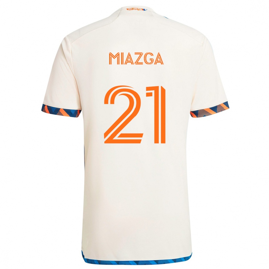 Kids Football Matt Miazga #21 White Orange Away Jersey 2024/25 T-Shirt Canada