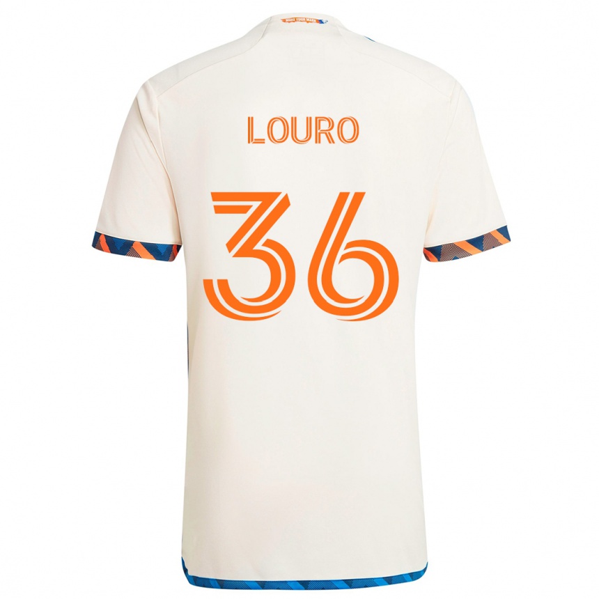 Enfant Football Maillot Evan Louro #36 Blanc Orange Tenues Extérieur 2024/25 Canada