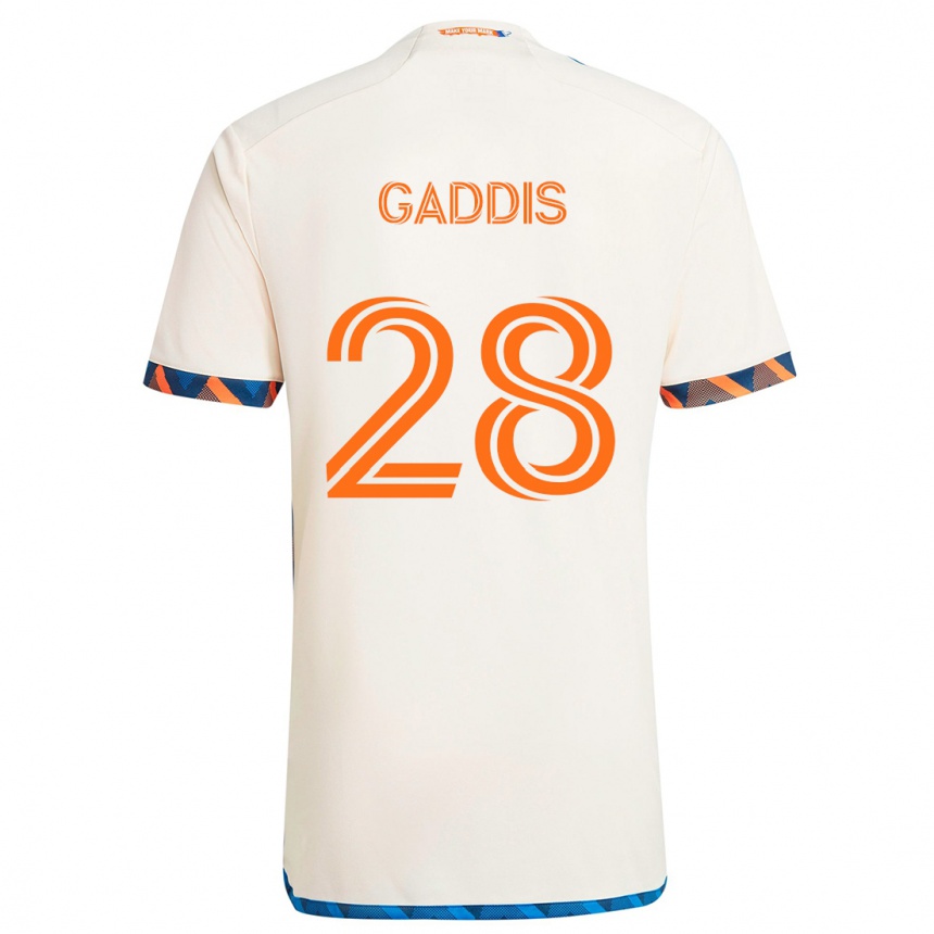 Enfant Football Maillot Raymon Gaddis #28 Blanc Orange Tenues Extérieur 2024/25 Canada