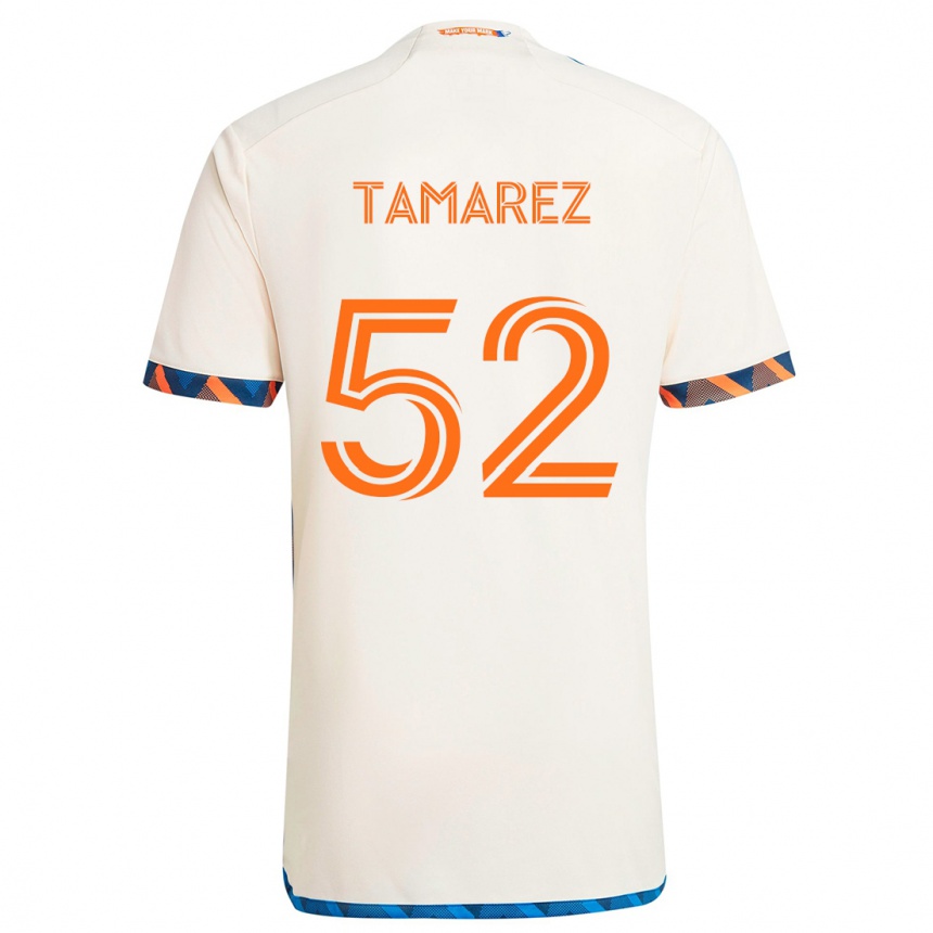 Kids Football Lucas Tamarez #52 White Orange Away Jersey 2024/25 T-Shirt Canada