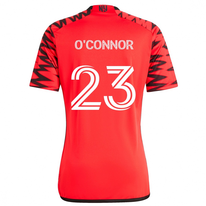 Enfant Football Maillot Aidan O'connor #23 Rouge Noir Blanc Tenues Extérieur 2024/25 Canada