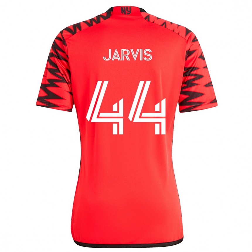 Kids Football Aiden Jarvis #44 Red Black White Away Jersey 2024/25 T-Shirt Canada