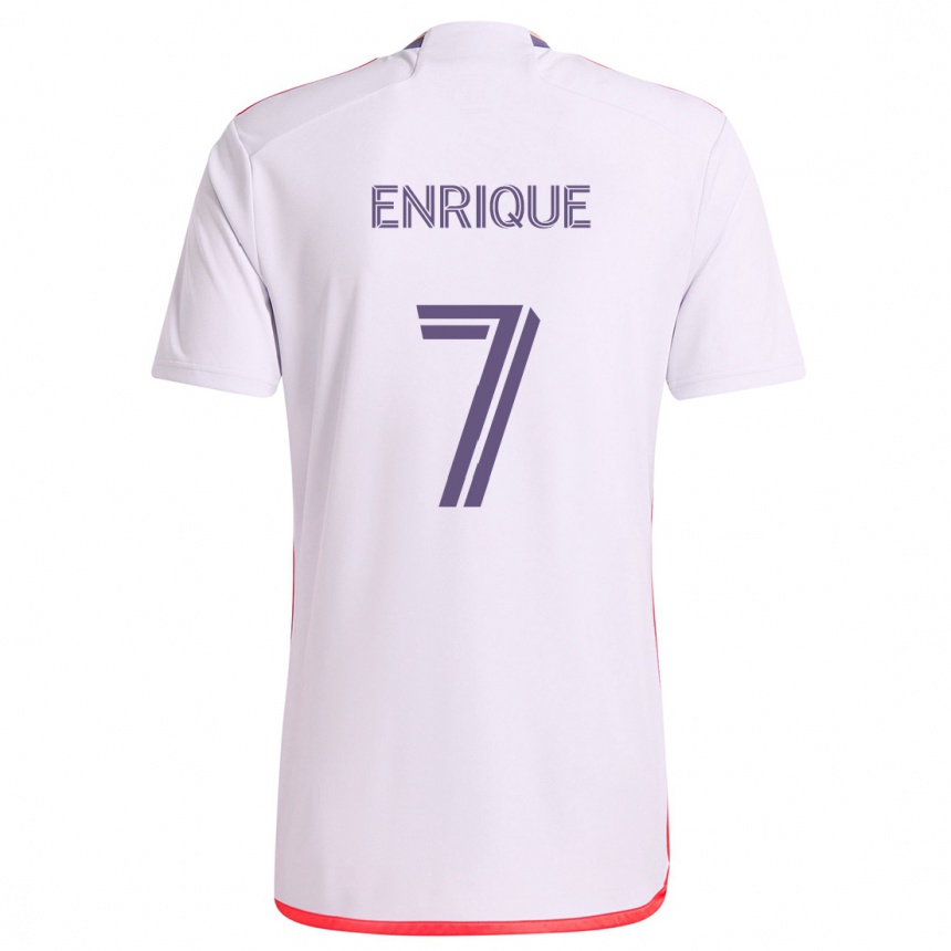 Kids Football Ramiro Enrique #7 White Red Purple Away Jersey 2024/25 T-Shirt Canada