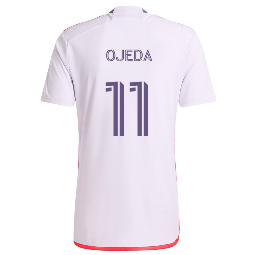 Kids Football Martín Ojeda #11 White Red Purple Away Jersey 2024/25 T-Shirt Canada