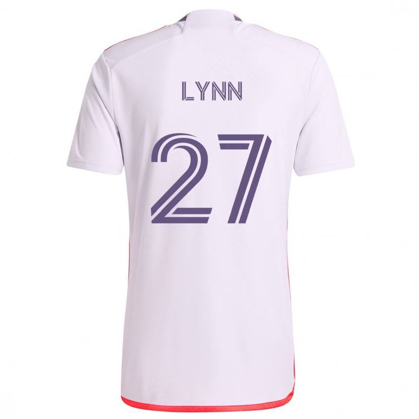 Kids Football Jack Lynn #27 White Red Purple Away Jersey 2024/25 T-Shirt Canada