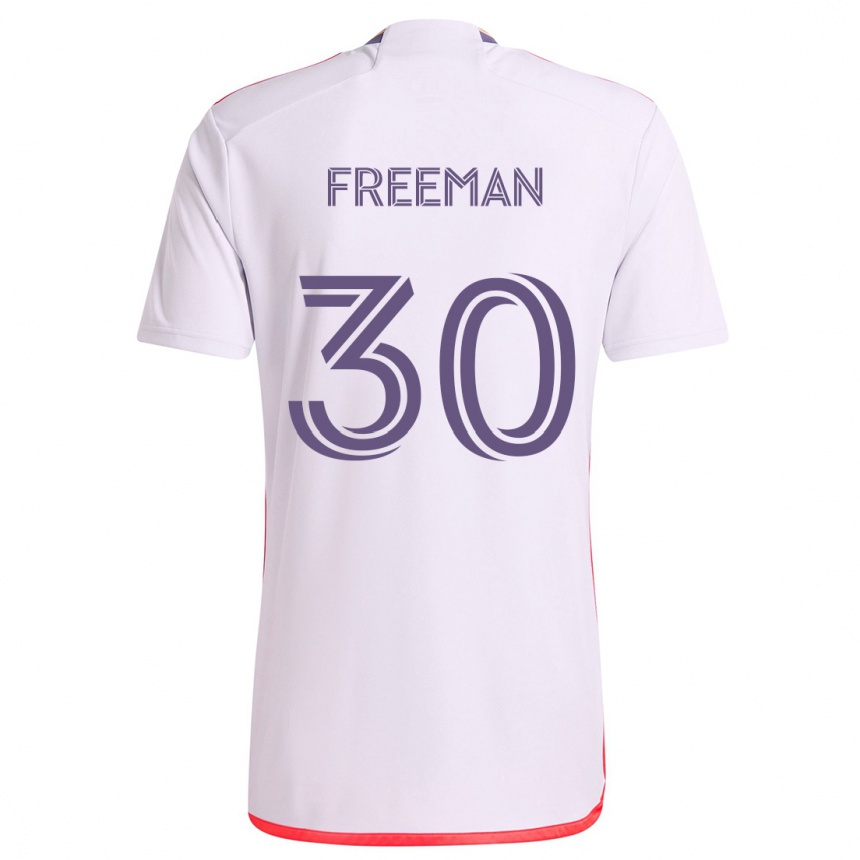 Kids Football Alex Freeman #30 White Red Purple Away Jersey 2024/25 T-Shirt Canada