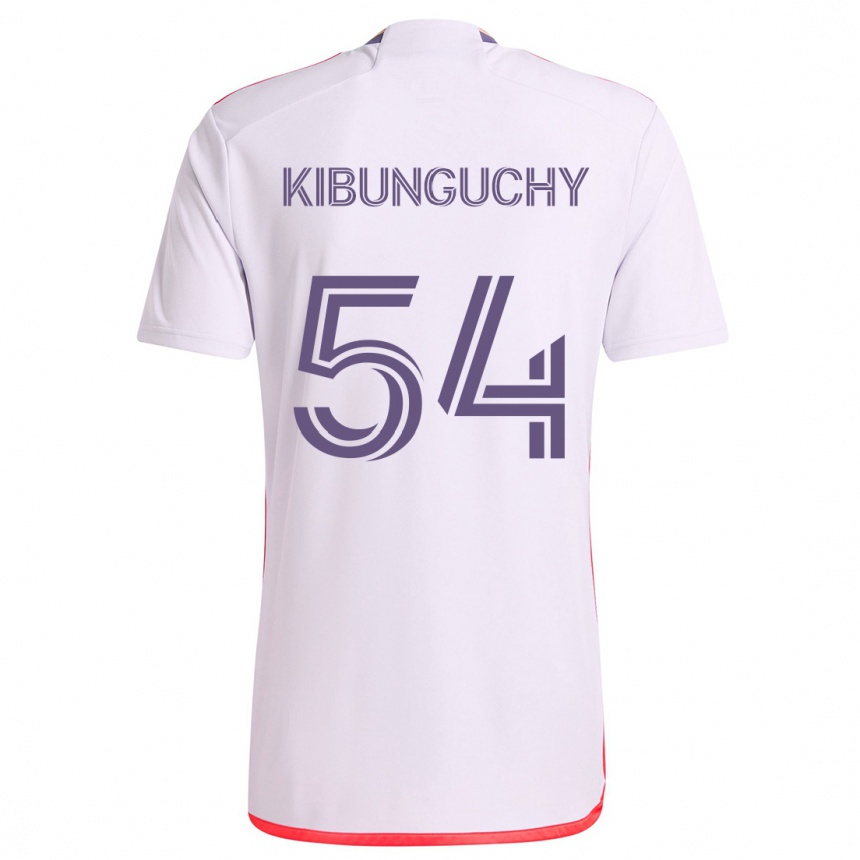 Kids Football Nabi Kibunguchy #54 White Red Purple Away Jersey 2024/25 T-Shirt Canada