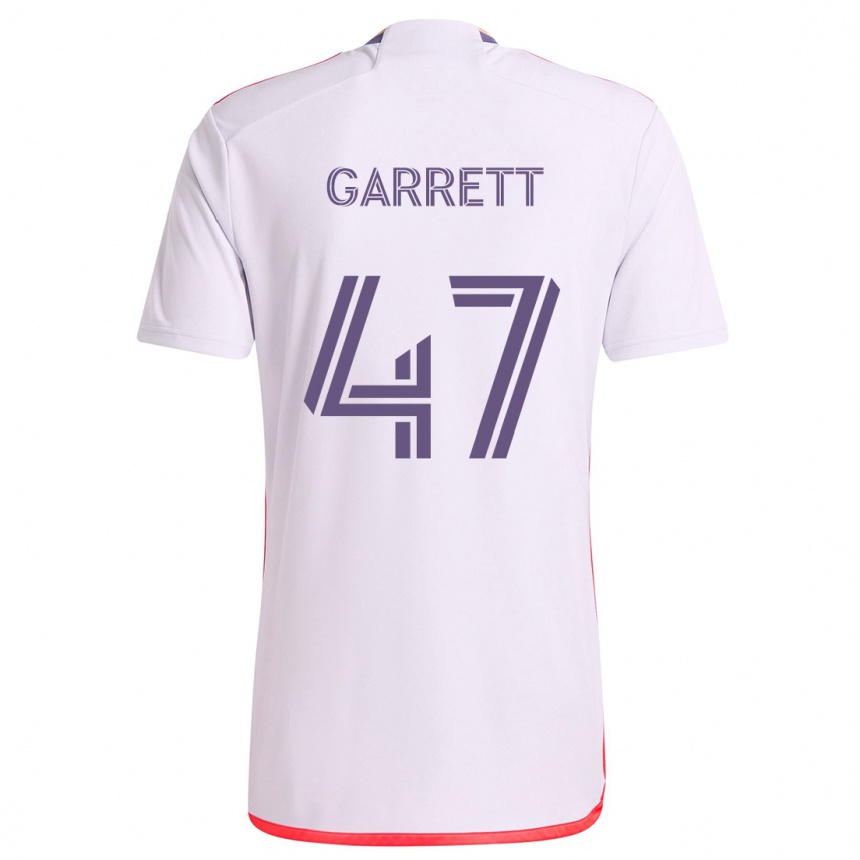 Kids Football Ian Garrett #47 White Red Purple Away Jersey 2024/25 T-Shirt Canada