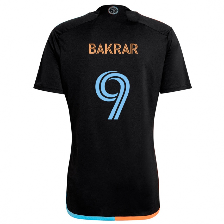 Enfant Football Maillot Monsef Bakrar #9 Noir Orange Bleu Tenues Extérieur 2024/25 Canada