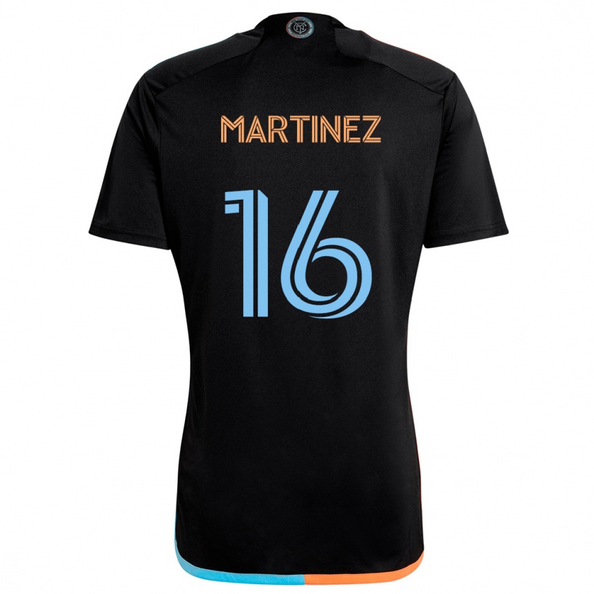 Kids Football Alonso Martínez #16 Black Orange Blue Away Jersey 2024/25 T-Shirt Canada