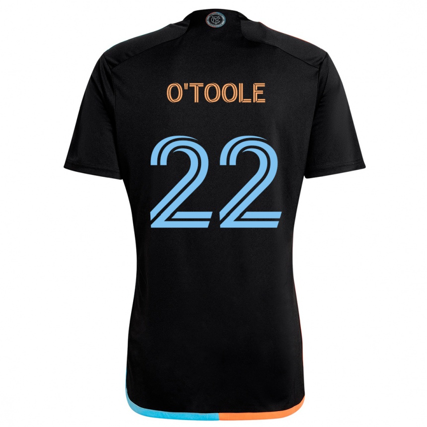 Kids Football Kevin O'toole #22 Black Orange Blue Away Jersey 2024/25 T-Shirt Canada