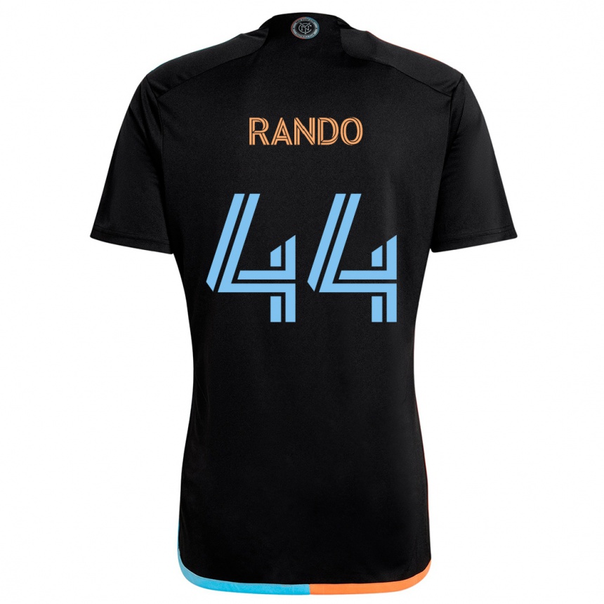 Kids Football Alex Rando #44 Black Orange Blue Away Jersey 2024/25 T-Shirt Canada