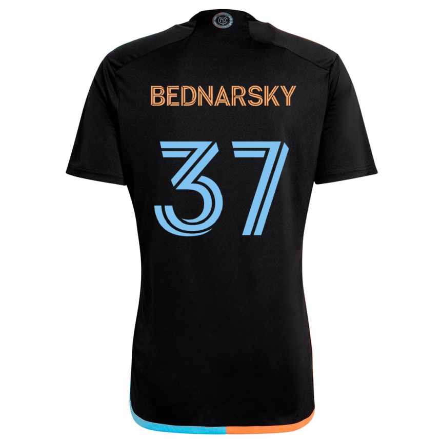 Kids Football Stevo Bednarsky #37 Black Orange Blue Away Jersey 2024/25 T-Shirt Canada