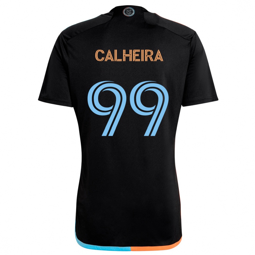 Enfant Football Maillot Taylor Calheira #99 Noir Orange Bleu Tenues Extérieur 2024/25 Canada