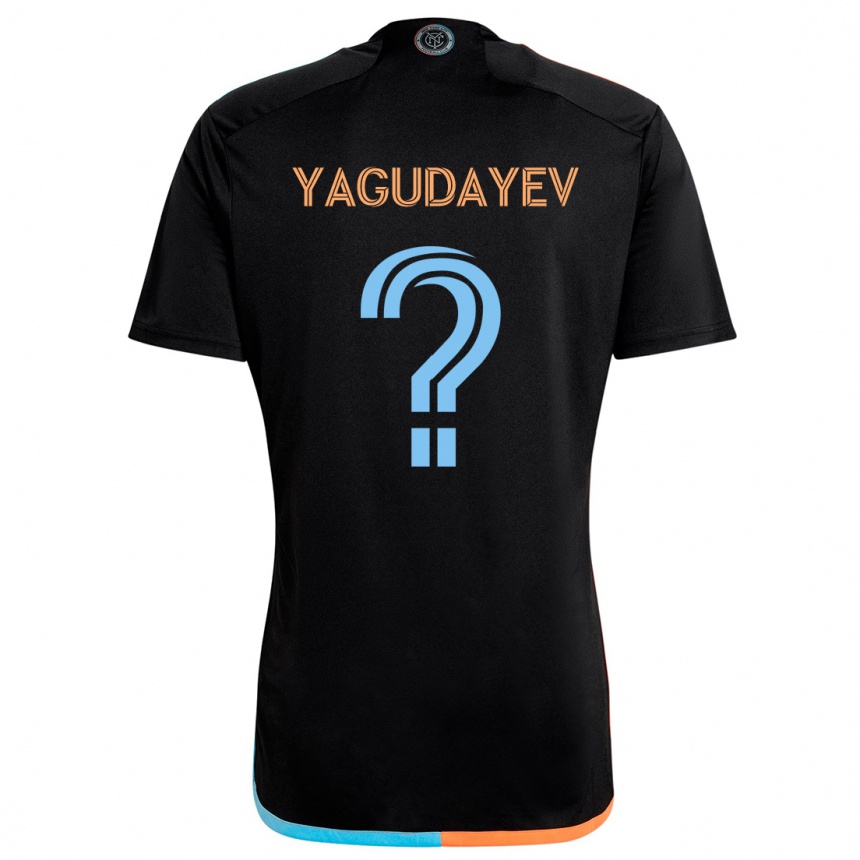 Kids Football Alexander Yagudayev #0 Black Orange Blue Away Jersey 2024/25 T-Shirt Canada