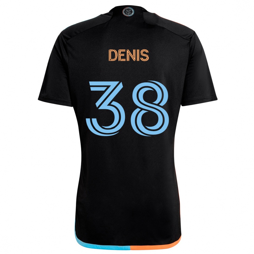 Enfant Football Maillot John Denis #38 Noir Orange Bleu Tenues Extérieur 2024/25 Canada