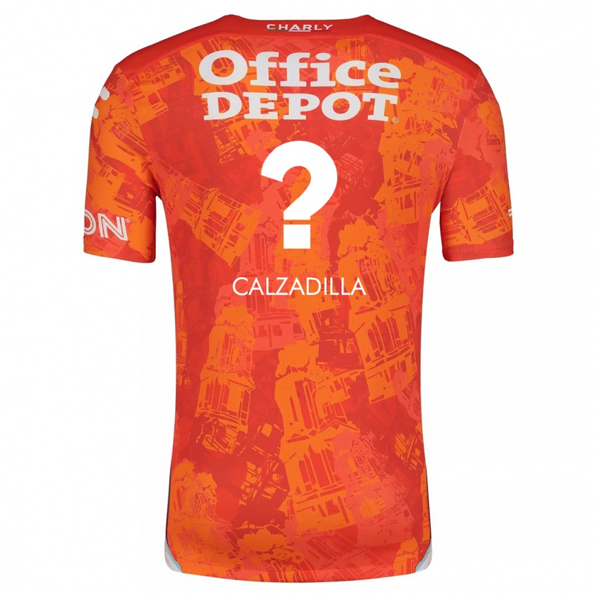 Enfant Football Maillot Luis Calzadilla #0 Orange White Tenues Extérieur 2024/25 Canada